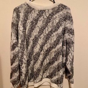 Gray and White Sweater